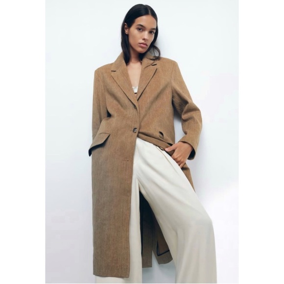 Zara rustic straight cut coat LIMITED EDITION - Picture 1 of 13